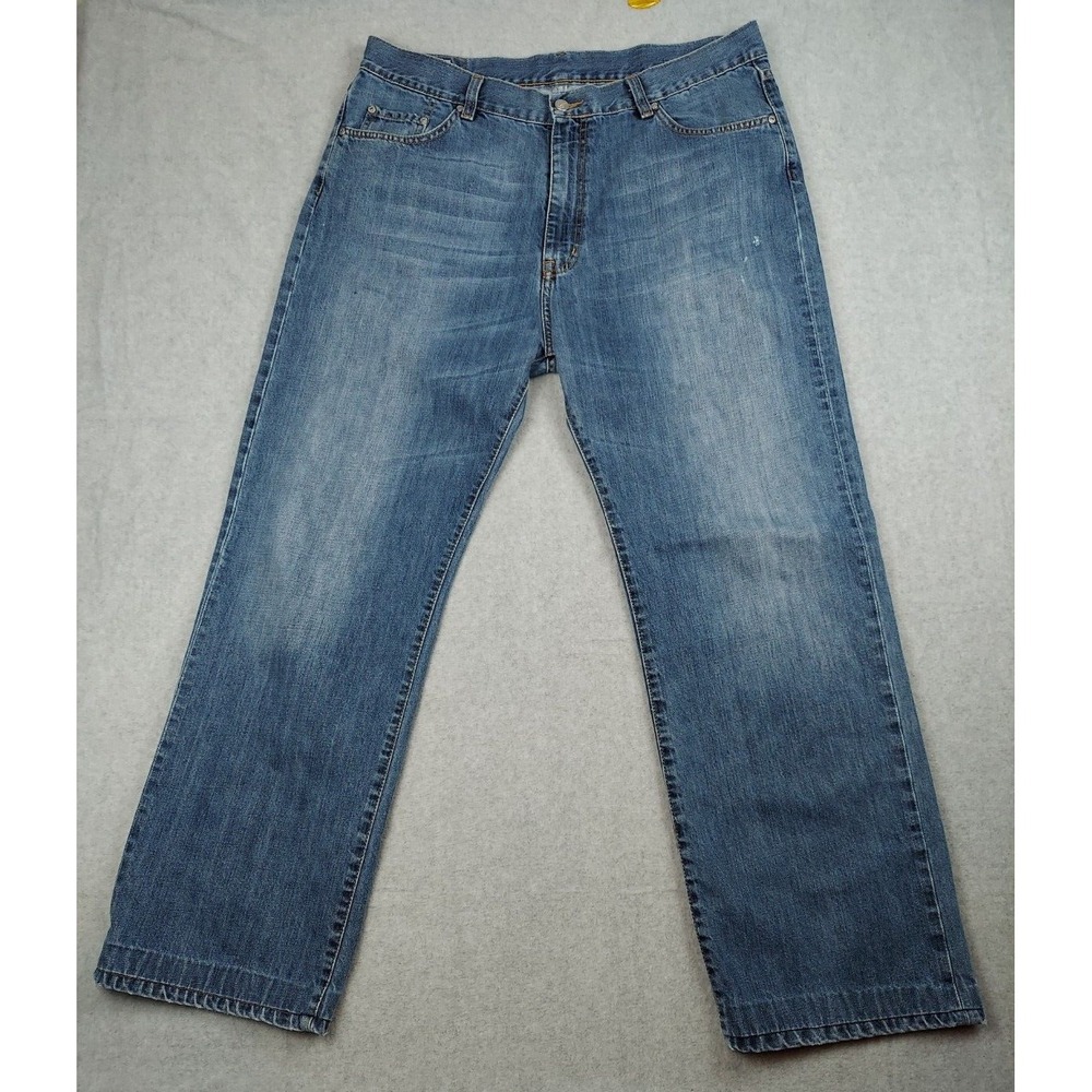Lacoste Sz 48 37X29.5 Men's Blue Jeans Straight Leg Relaxed‎ Fit  100% Cotton